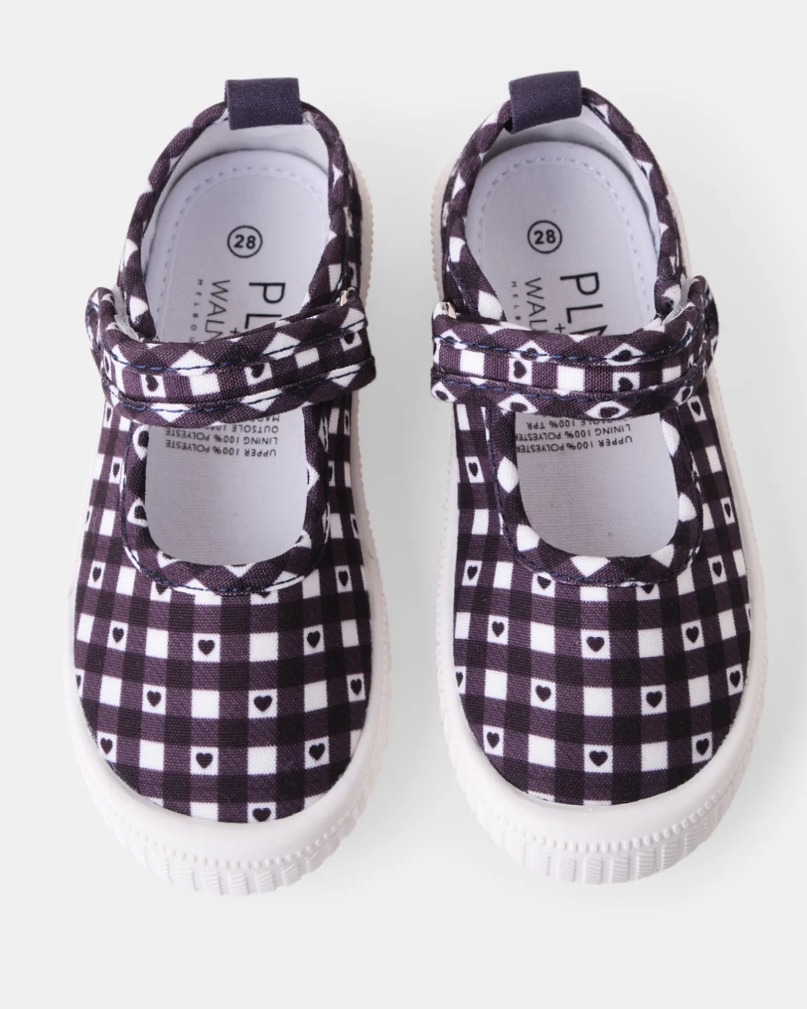 Play Mary Jane Canvas - Navy Check