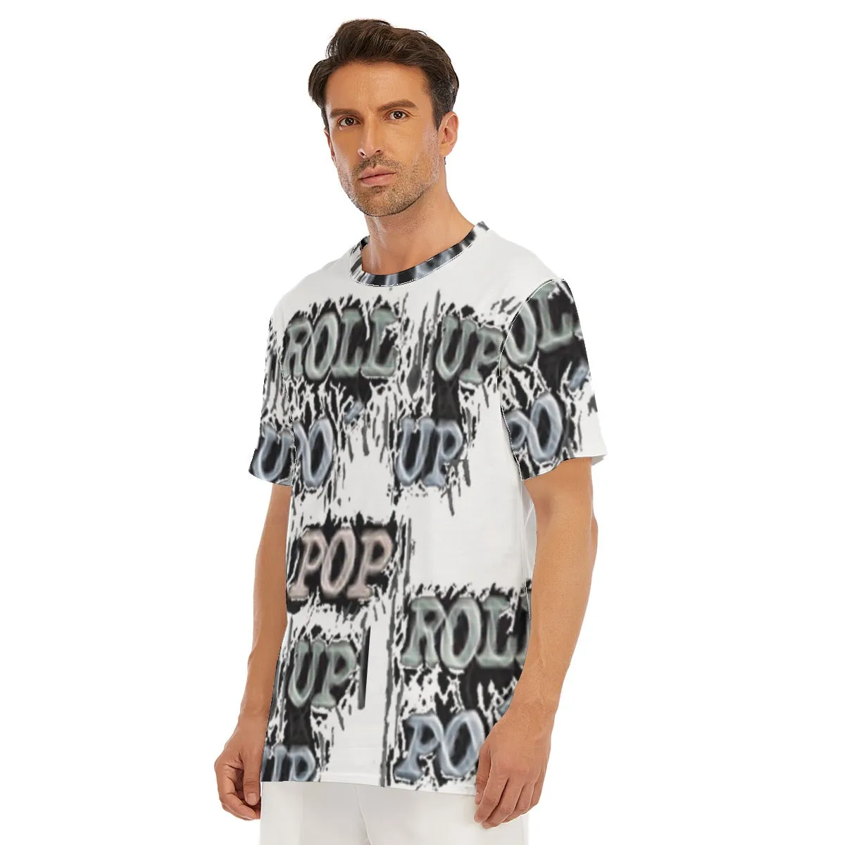 Roll Up Po' Up Pop Men's O-Neck T-Shirt | 100% Cotton