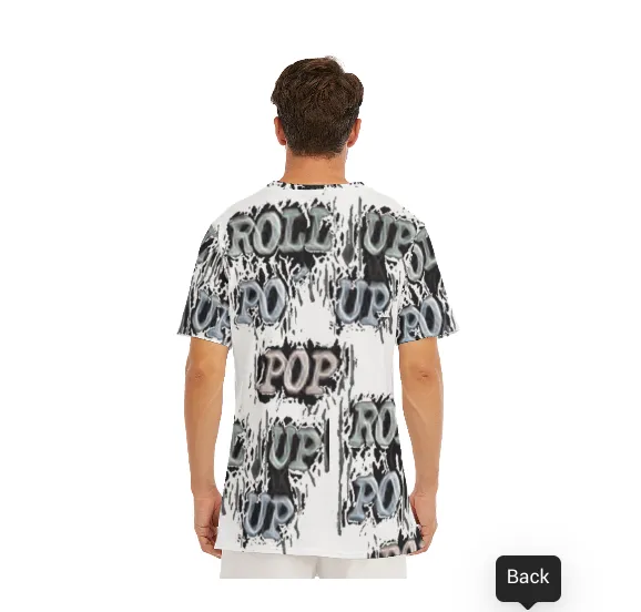 Roll Up Po' Up Pop Men's O-Neck T-Shirt | 100% Cotton