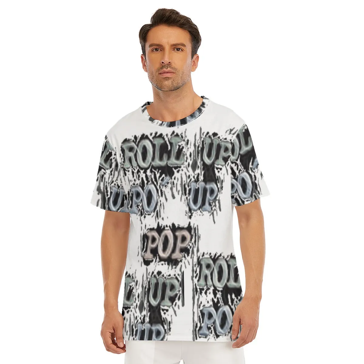 Roll Up Po' Up Pop Men's O-Neck T-Shirt | 100% Cotton