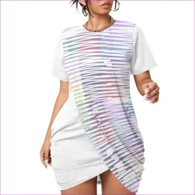 Scribbled Women’s Stacked Hem Dress Voluptuous ( ) Plus Size