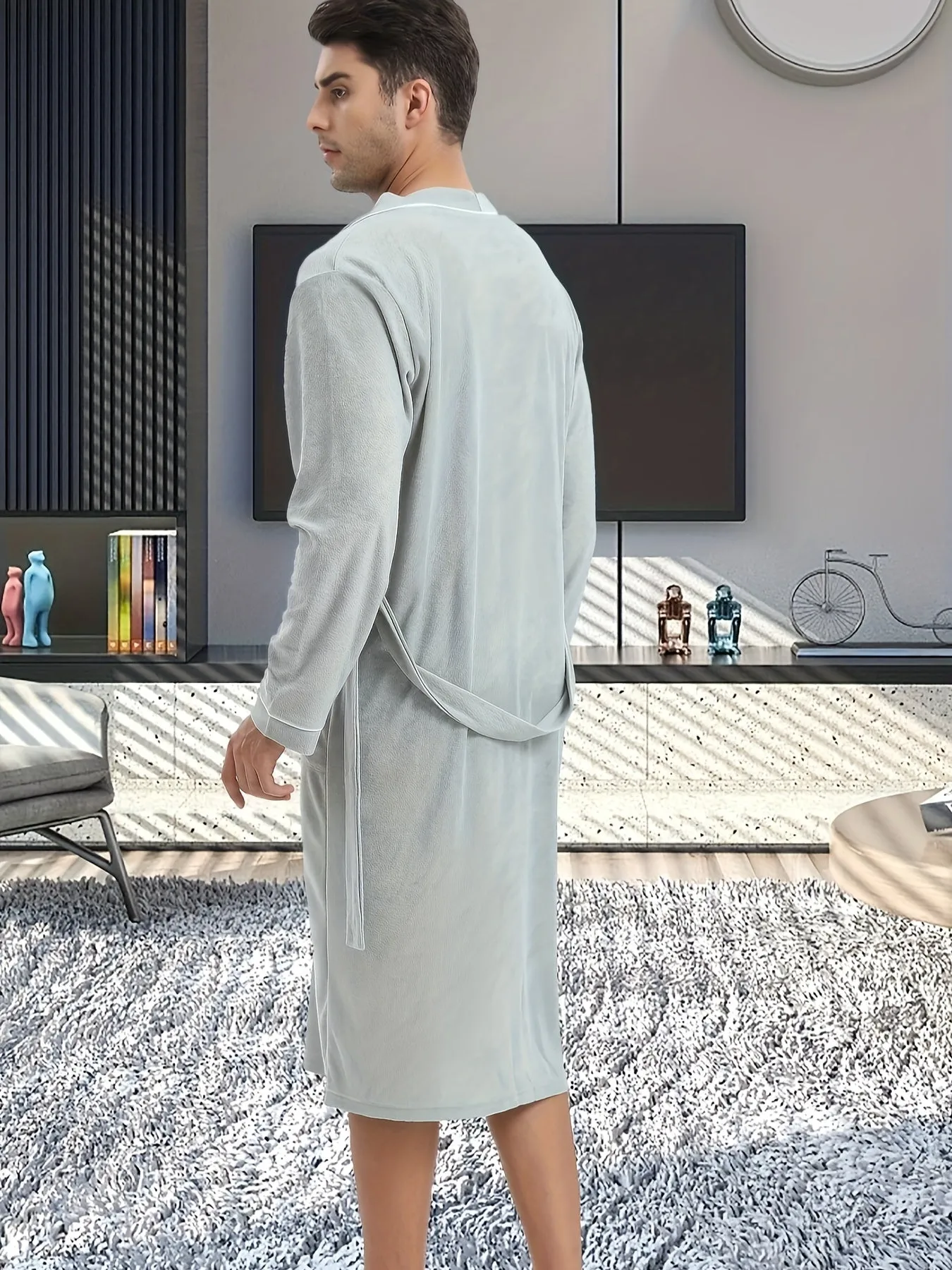 Soft & Cozy Long Length Terry Cloth Bathrobe for Men - Luxurious Middle Weight Robe with Pocket for Spa, Relaxation, and Lounging - Perfect Gift for Him