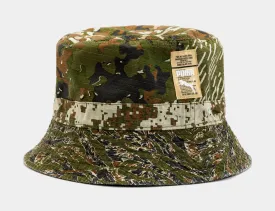 SP Exclusive Tiger Camo Patchwork Bucket Mens Hat (Green)