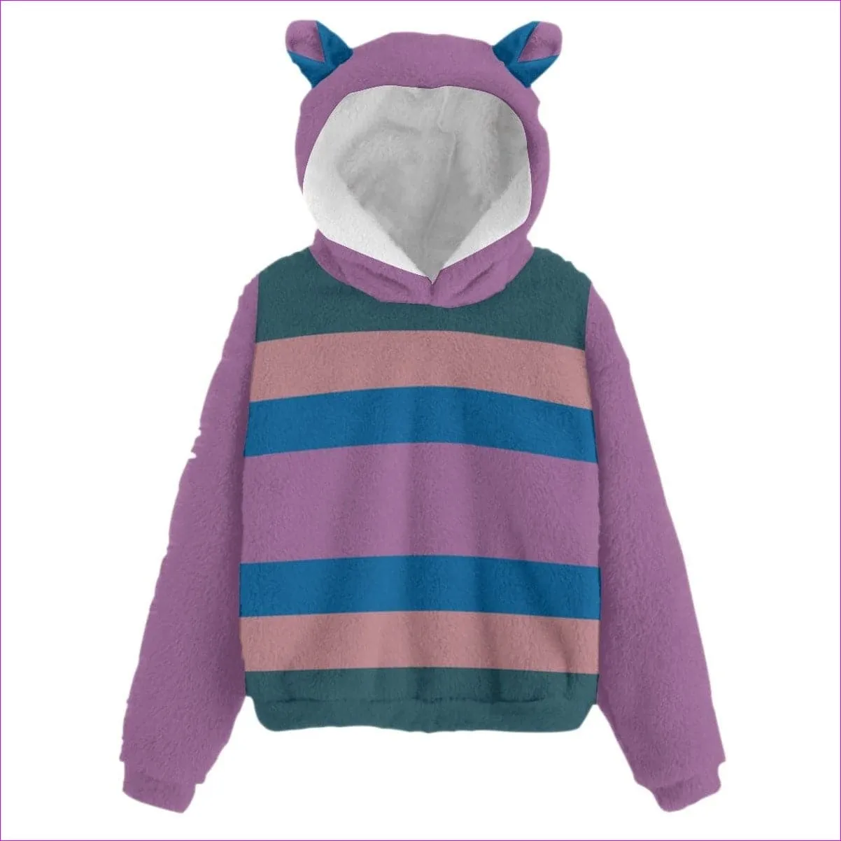 Striped Kids Kid’s Plush Sweatshirt With Ear