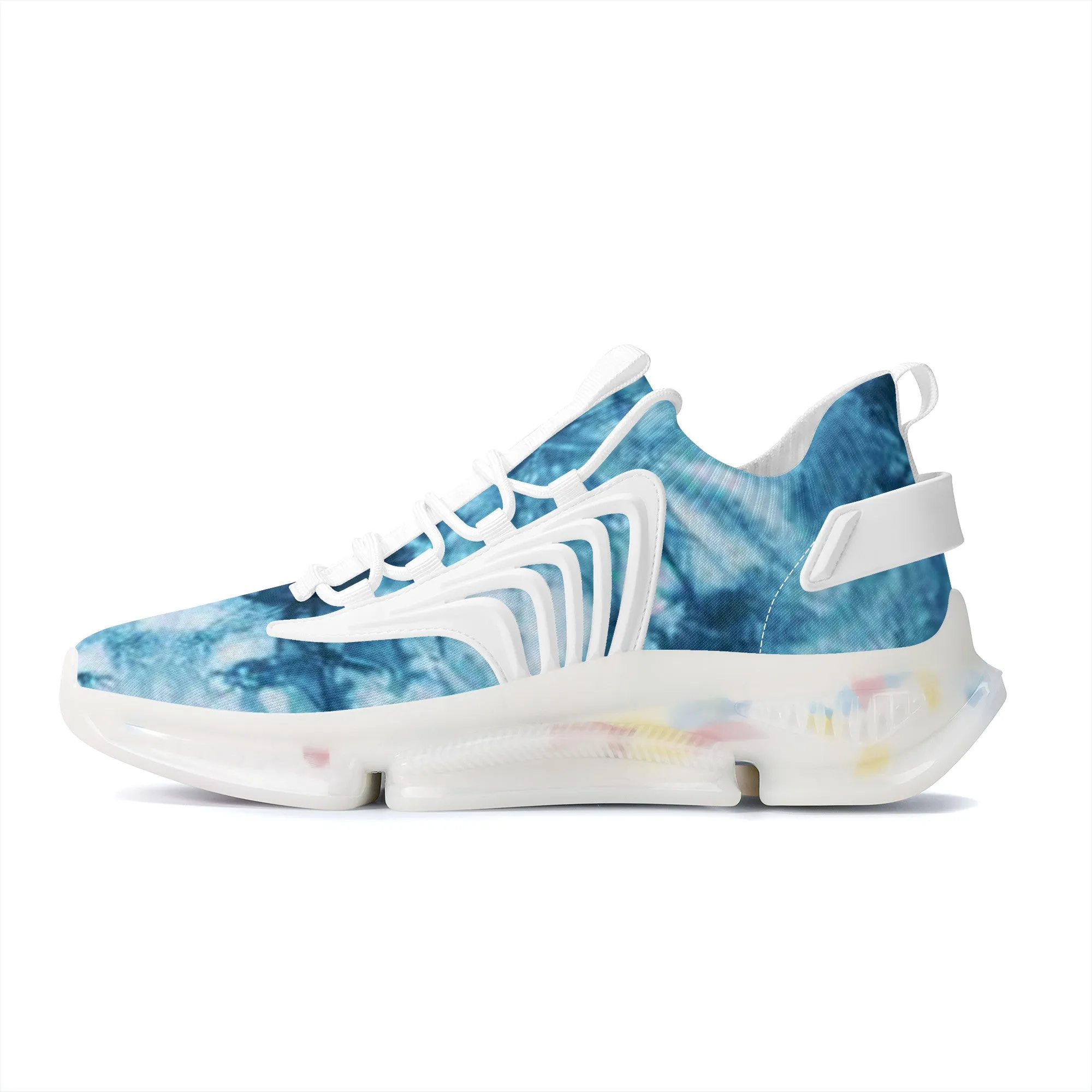 TIE DYE BLUE Air Max React Sneakers - White