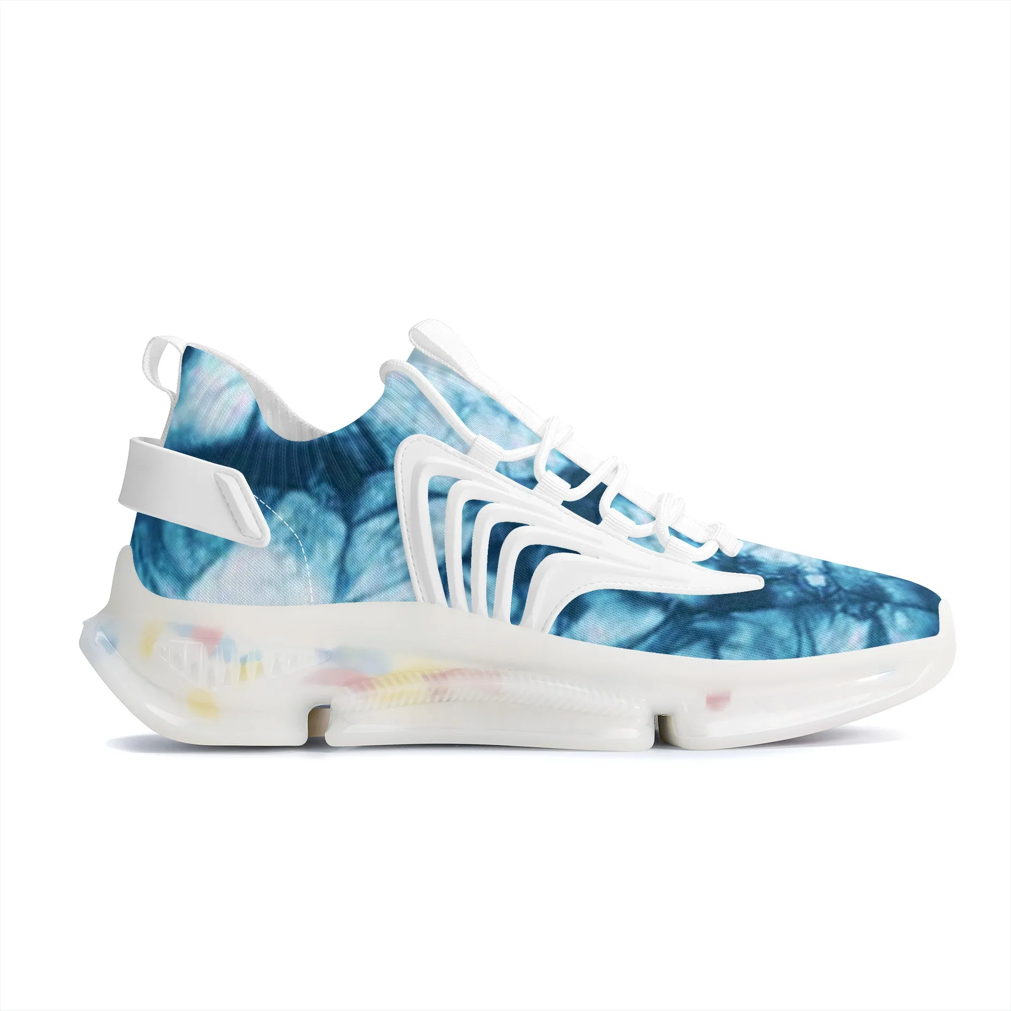 TIE DYE BLUE Air Max React Sneakers - White