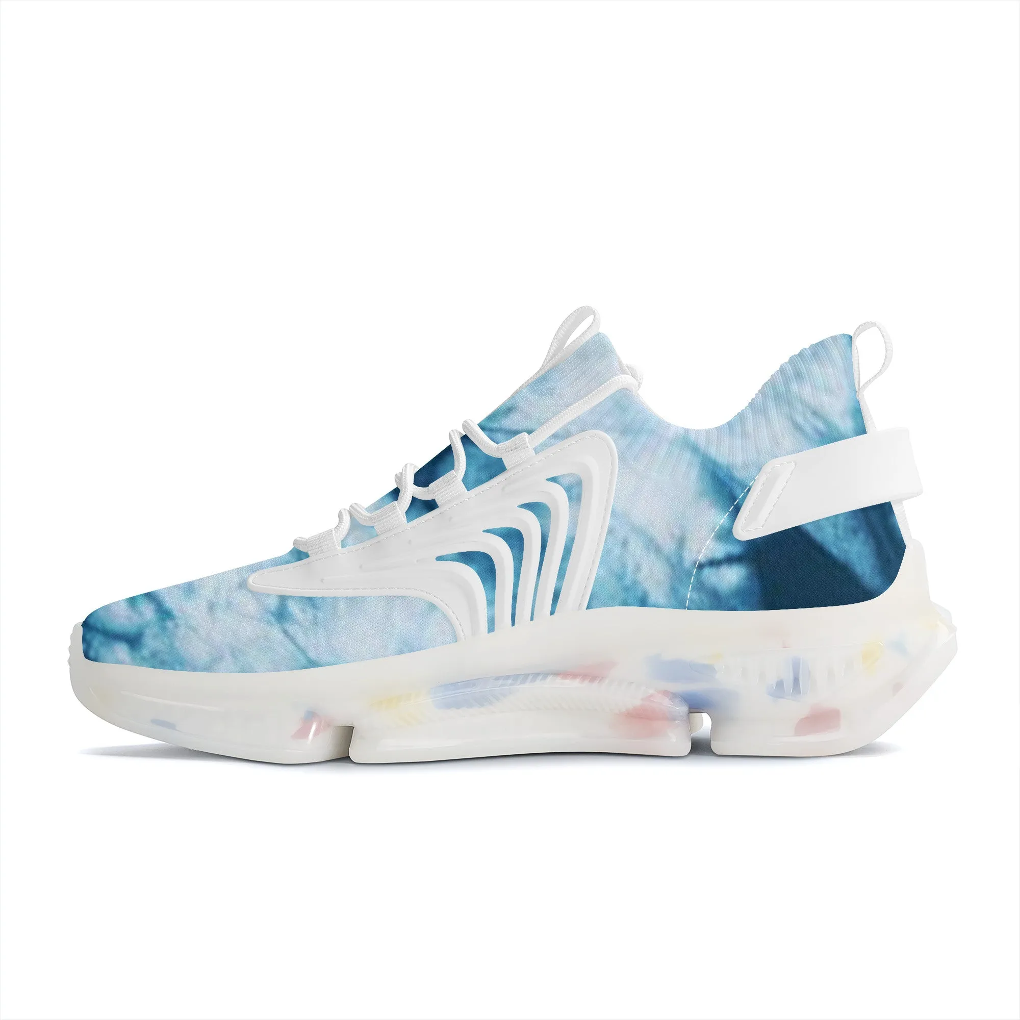 TIE DYE BLUE Air Max React Sneakers - White