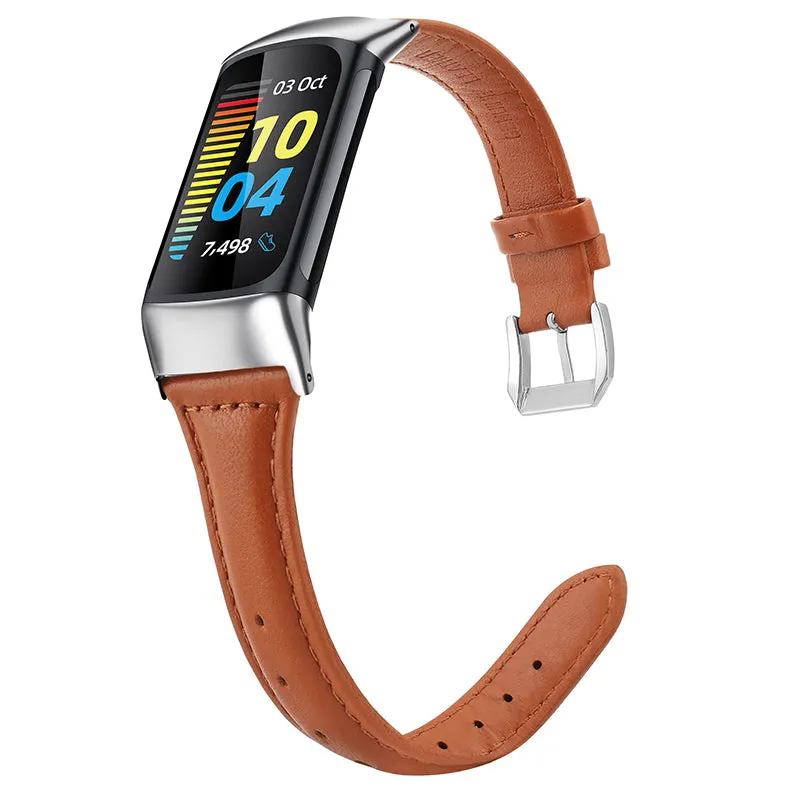 Wearlizer Fitbit Charge 5 Bands Slim Leather Band