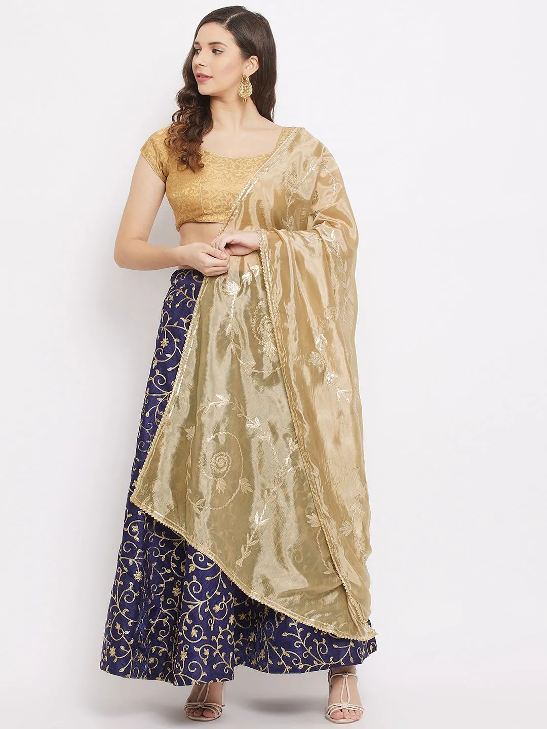 Women Fawn Gotta Patti Silk Dupatta