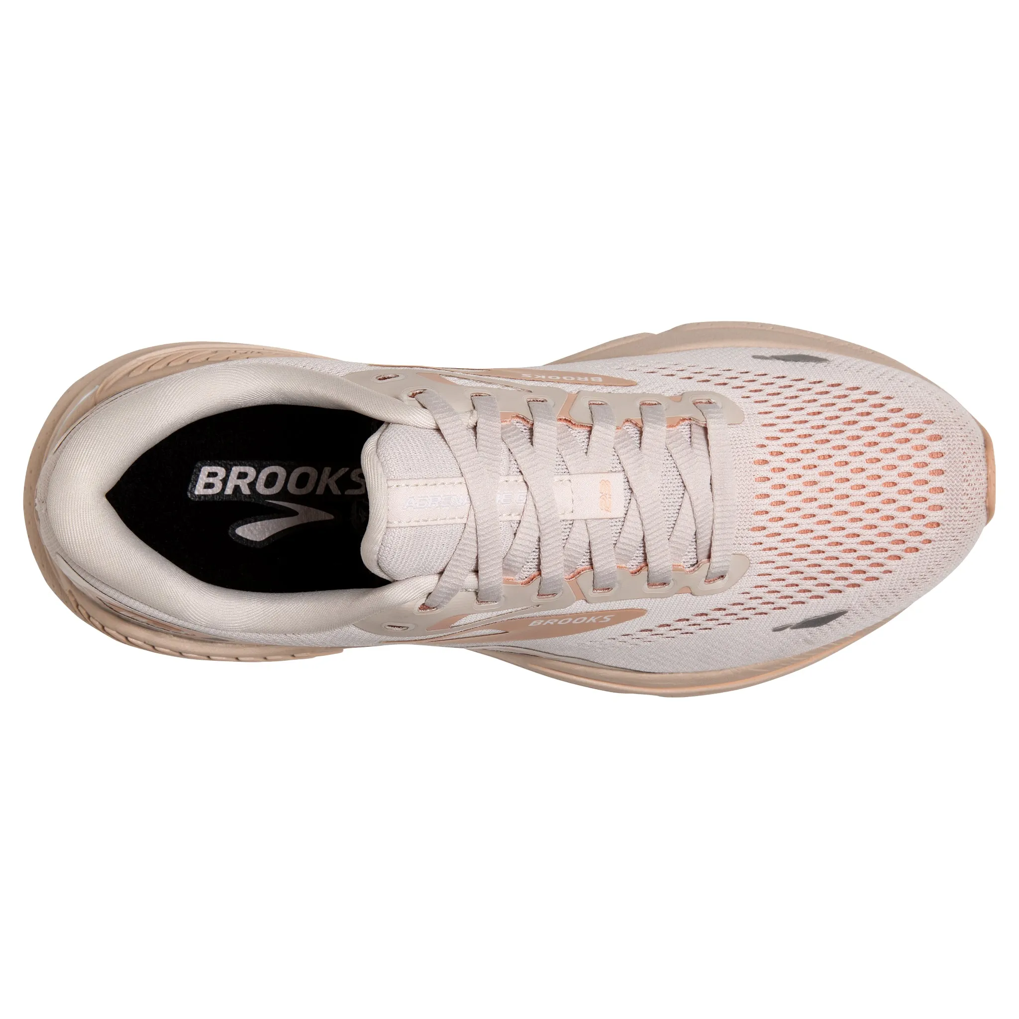 Women's Brooks Adrenaline GTS 23 Running Shoe in Crystal Grey/Villa/White